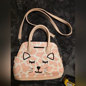 Betsey Johnson Crossbody Bag Handbag Purse Luv Betsey Pink Meowkitty